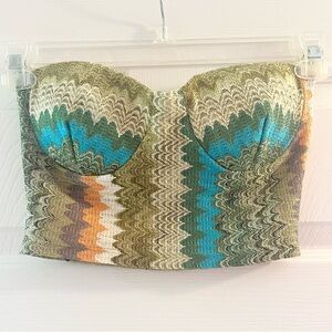 Multi colored tube top